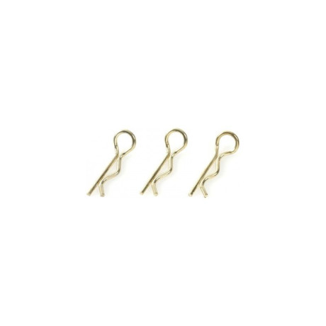 Sponka karosérie 1:8 malá zahnutá zlatá (10)