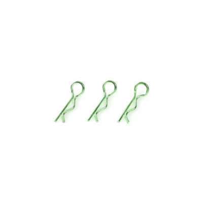Sponka karosérie 1:8 malá zahnutá zelená (10)