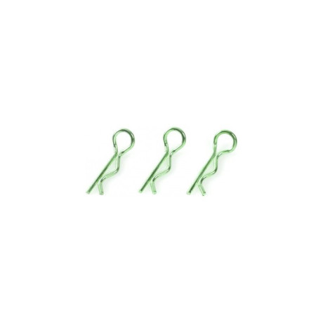 Sponka karosérie 1:8 malá zahnutá zelená (10)
