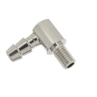 Görbe M5-ös tartálytömlő, külső méretek 19x18mm, átmérő 8mm, menet M5, tömlővég 6/5mm. (1 db)