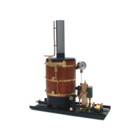 Krick Victor gőzgép álló kazánnal RC hajómodellekhez. A Krick sokéves tapasztalattal rendelkezik a gőzgépek gyártásában, amelyek Németországban készülnek, ezért kiváló minőségűek. A gép összeszerelve és teljesen működőképes. Legfeljebb 15 kg-os hajókhoz használható.