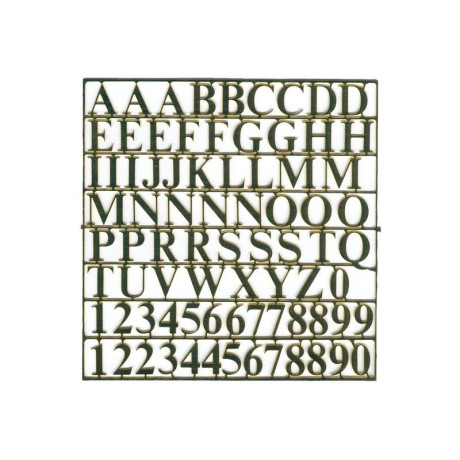 Krick Sada písmen mosaz 10mm