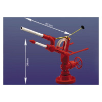 Univerzális tartozék Romarine vízágyú 1:25 méretarányban, az építés során hajómakettként használható. Vízágyú pontos másolata, vízszintesen és függőlegesen állítható. Műanyag és fém alkatrészekből, szilikoncsőből és az összeszereléshez szükséges felszerelésből áll. Magassága kb. 60mm, hossza 90mm.