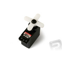 Erős submikro-szervo 12g-os fémfogaskerekes a minihelikopterekhez, kicsi elektro-repülőkhöz és 1:18 autókhoz. 1xBB, tolóerő 1,8 kg/cm, sebesség 0,14s/60st / 4,8 V.