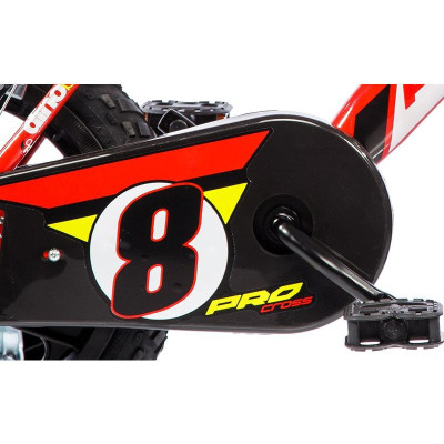 DINO Bikes - Dětské kolo 14" červené