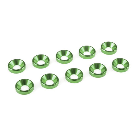 Podložka pro záp. šroub M4 hliník zelená (10)