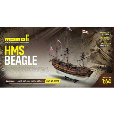 MAMOLI H.M.S. Beagle 1817 1:64 kit