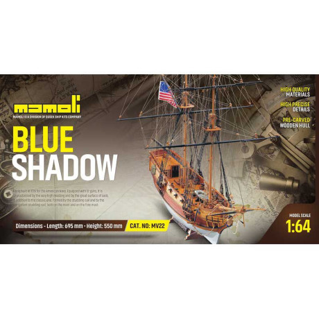 MAMOLI Blue Shadow briga 1778 1:64 kit