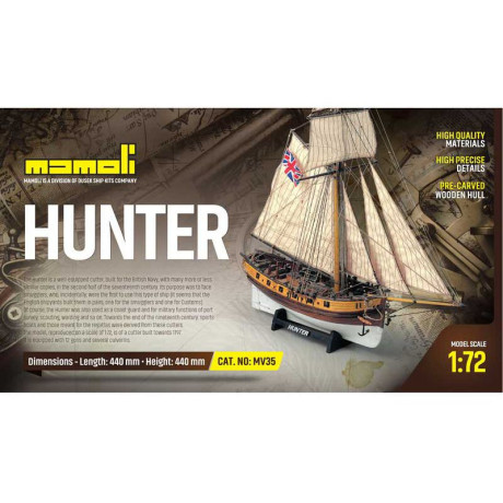 MAMOLI Hunter kutr 1:72 kit