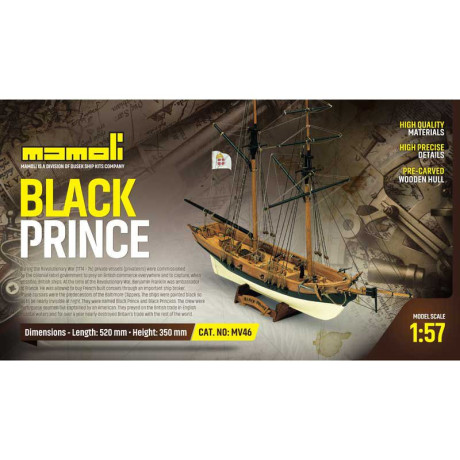 MAMOLI Black Prince 1774 1:57 kit