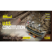 A U.S.S. Constitution 1:330 méretarányú modellje a Mini Mamoli sorozatból. A hajót "Old Ironside"-nak is nevezték, mert a golyók nem tudtak áthatolni a 7 hüvelyk vastagságú hajótesten. A készlet faragott fa alkatrészeket, fém alkatrészeket, állványt és használati utasítást tartalmaz.  