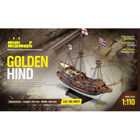 MINI MAMOLI Golden Hind 1:110 kit