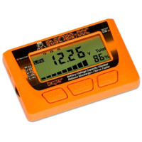 Kézi multifunkciós feszültségmérő LCD kijelzővel 1-8S LiPo, LiFe, Li-ion, LiHV, NiXX akkumulátorokhoz, kisütő/egyensúlyozó lítium akkumulátorokhoz és szervó teszter állítható impulzusszélesség-tartománnyal és impulzusismétlési sebességgel.