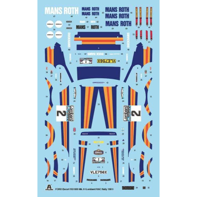 Model Kit auto 3650 - Ford Escort RS1800 MK.II Lombard RAC Rally (1:24)