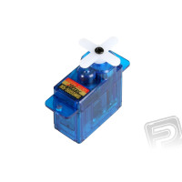 Programozható digitális piko-szervo 9,5g fémfogaskerekekkel beltéri villanymotoroskoz, szabadon repülőkhöz és mikro-helikopterkehez. 1xBB, tolóerő 1,3 kg/cm, sebesség 0,20s/60fok. /4,8 V.