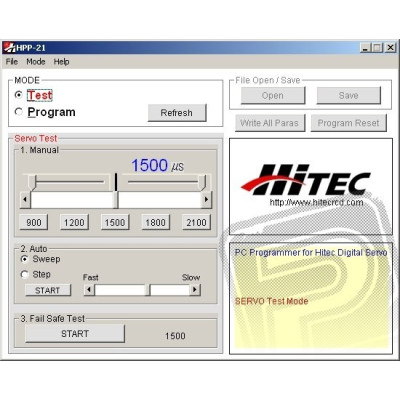 HPP-21 Tester a programátor digitálních serv s PC rozhraním (mini-USB)