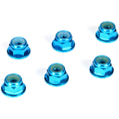 Samojistná matice M4 s přír. hliník modrý (6)