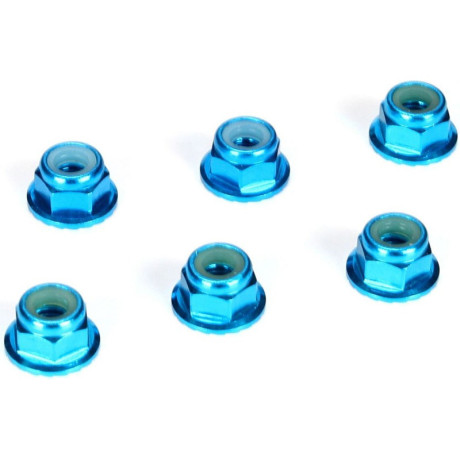 Samojistná matice M4 s přír. hliník modrý (6)