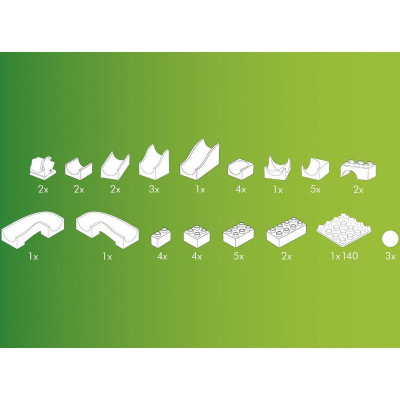 HUBELINO Kuličková dráha - rozšíření 43 ks s přepínačem