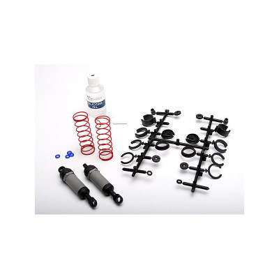 Traxxas - tlumič US přední dlouhý šedý (2)