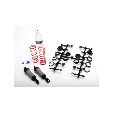 Traxxas - tlumič US přední dlouhý šedý (2)