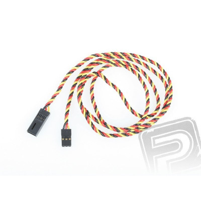 4612 S prodlužovací kabel 90cm JR kroucený silný, zlacené kontakty