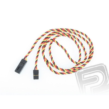 4612 S prodlužovací kabel 90cm JR kroucený silný, zlacené kontakty