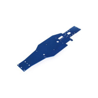 Pótalkatrész Traxxas Nitro Slash RC modellautóhoz: kék eloxált alumínium alsó alvázrész.