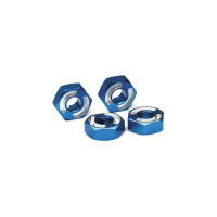 Keréktartók csapokkal. Hatszögletű csap 14 mm, csapvastagság 5,5 mm, tengelyfurat 6 mm átmérőjű. csapok átmérője 2,5 mm, hossza 12,5 mm. A bilincsek kék eloxált alumíniumból készülnek.