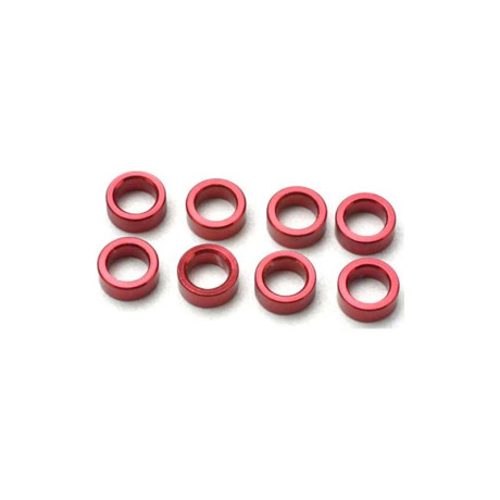 Traxxas - distanční kroužek hliník červený (8)