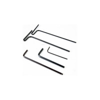 A készlet 1,5 mm, 2 mm, 2,5 mm, 3 mm és 2,5 mm méretű imbuszkulcsokat tartalmaz.