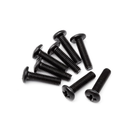 Šroub s půlkulatou hlavou M3x12 (8 ks)