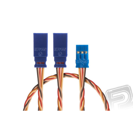 Y-kabel 300mm JR 0,35qmm kroucený silikonkabel, 1 ks.