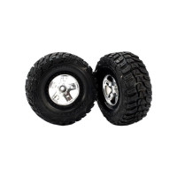 Komplett első kerekek a Traxxas Slash 2WD autókhoz. Satin Bead Lock tárcsák Kumho gumiabroncsokkal és betéttel (lágy keverék). 61/81x42 mm-es tárcsaméret. Teljes méret 110x46 mm. A hordozó 12 mm-es hatszögletű, 22 mm-es eltolással.