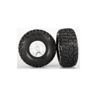 Teljes univerzális kerekek a Traxxas Slayer RC autóhoz. Szatén színű kerekek fekete Bed Lock felnikkel, Kumho ultra puha keverékű (S1) gumiabroncsokkal és betéttel. Tárcsaméret 61/81x42 mm. Teljes méret 110x46 mm. A hordozó 12 mm-es hatszögletű, 30 mm-es eltolással.