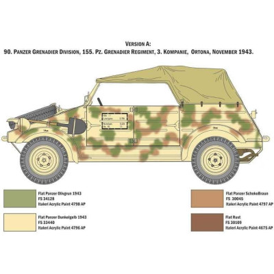 Model Kit military 7405 - Kdf.1 Typ 82 Kübelwagen (1:9)