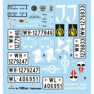 Model Kit military 7405 - Kdf.1 Typ 82 Kübelwagen (1:9)