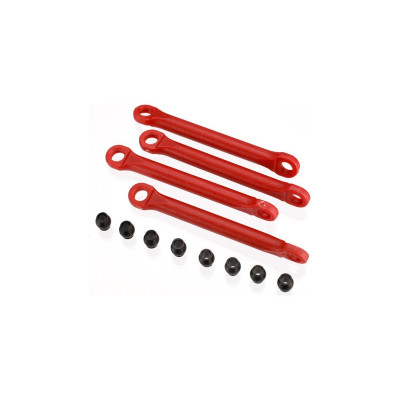 Traxxas - plastové táhlo stabilizátoru červené (4)