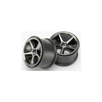 Univerzális Geminy kerekek króm és fekete színben. A tárcsa átmérője 56 mm (2,2"), szélessége 38 mm. Traxxas 1:16 Revo autókhoz. Hatszög 12mm.