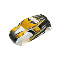 Pótalkatrész RC modellautókhoz Traxxas LaTrax Rally: karosszéria sárga, matricák.