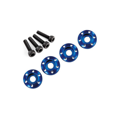 LaTrax - Podložka disku hliník modrý, šroub M3x12mm CS (4)