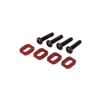 X-Maxx: Podložky pod šrouby motoru hliníkové červené