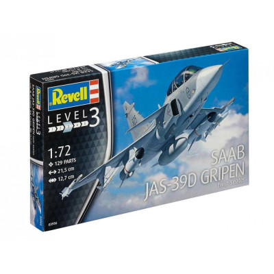 Plastic ModelKit letadlo 03956 - Saab JAS-39D Gripen Twinseater (1:72)