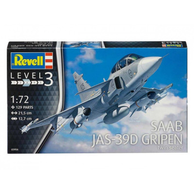 Plastic ModelKit letadlo 03956 - Saab JAS-39D Gripen Twinseater (1:72)