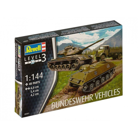 Plastic ModelKit military 03351 - Bundeswehr Vehicles M47 Patton & HS 30 & LKW 5t gl (Emma) (1:144)