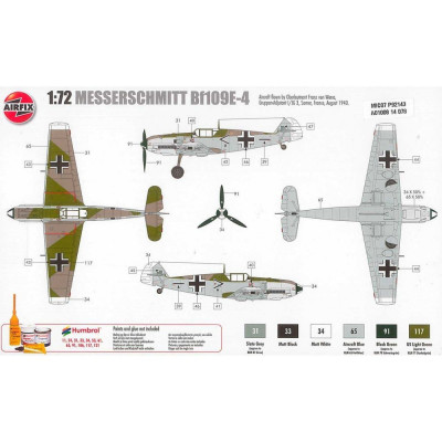 Classic Kit letadlo A01008 - Messerschmitt BF109E-4 (1:72)