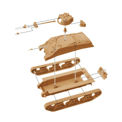 Fast Assembly tanky 7511 - M4A2 SHERMAN III (1:72)