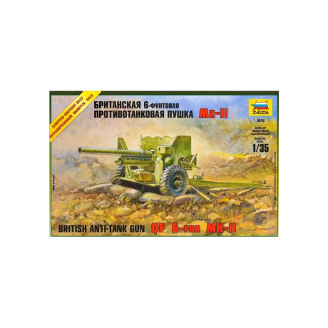 Model Kit military 3518 - British Anti-Tank Gun QF 6-PDR MK-II (1:35)