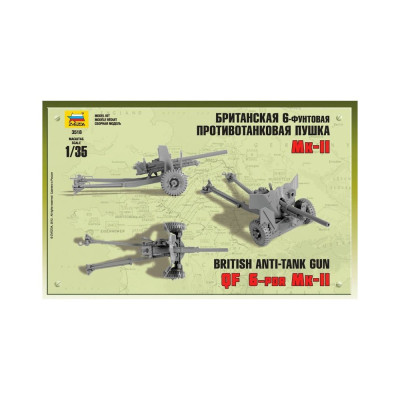 Model Kit military 3518 - British Anti-Tank Gun QF 6-PDR MK-II (1:35)