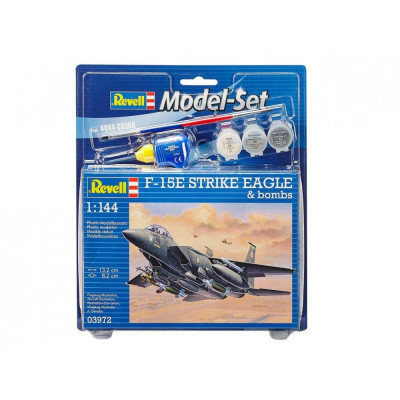 ModelSet letadlo 63972 - Model Set F-15E Strike Eagle & bombs (1:144)